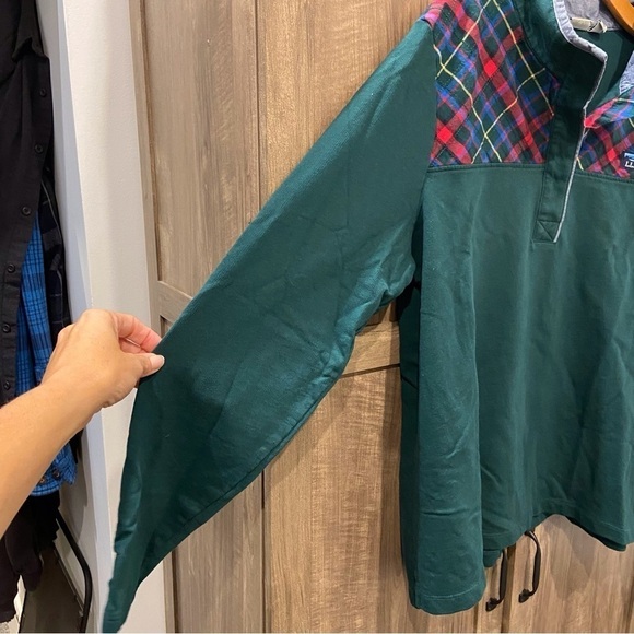 L.L. Bean Green Plaid Pullover Top - Picture 7 of 11